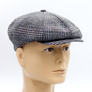 Newsboy Hat Men's Baker Boy Cap Slouchy 8 Panel Gray. - Etsy