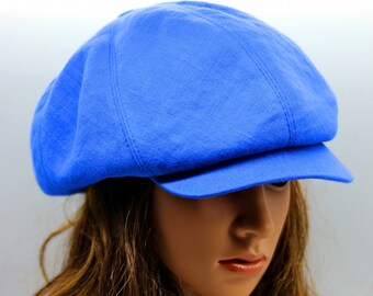 Summer Linen Newsboy Hat Women's Cap 