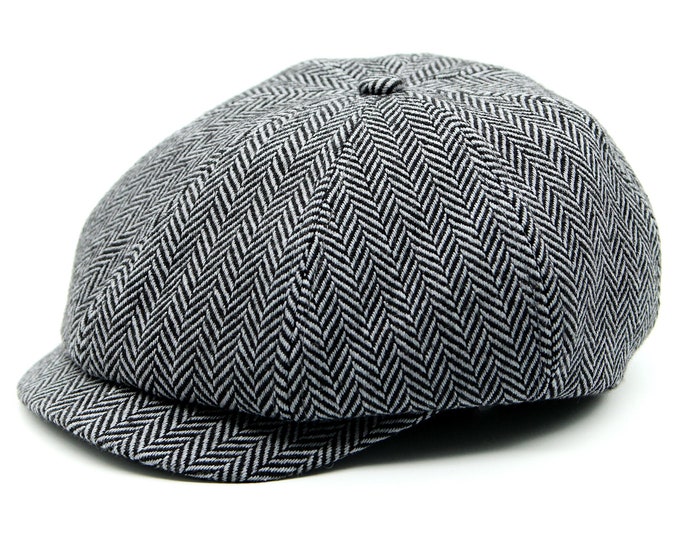 Baker boy hat newsboy cap gatsby vintage flat cap man grey.