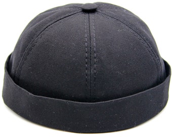 Mens cap docker hat сotton black