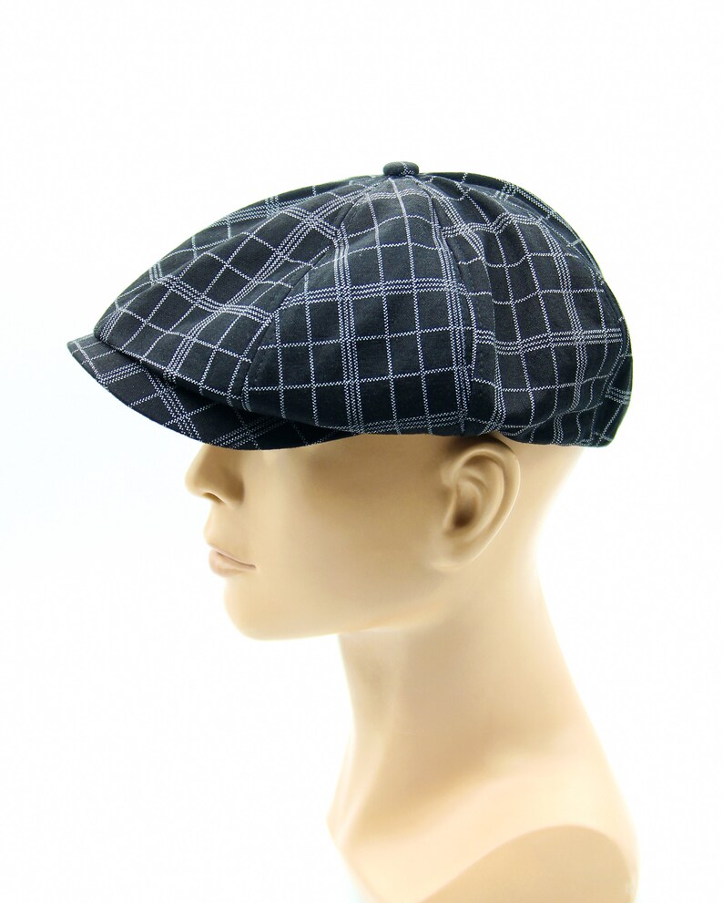 Summer Newsboy Cap Men's Black Etsy