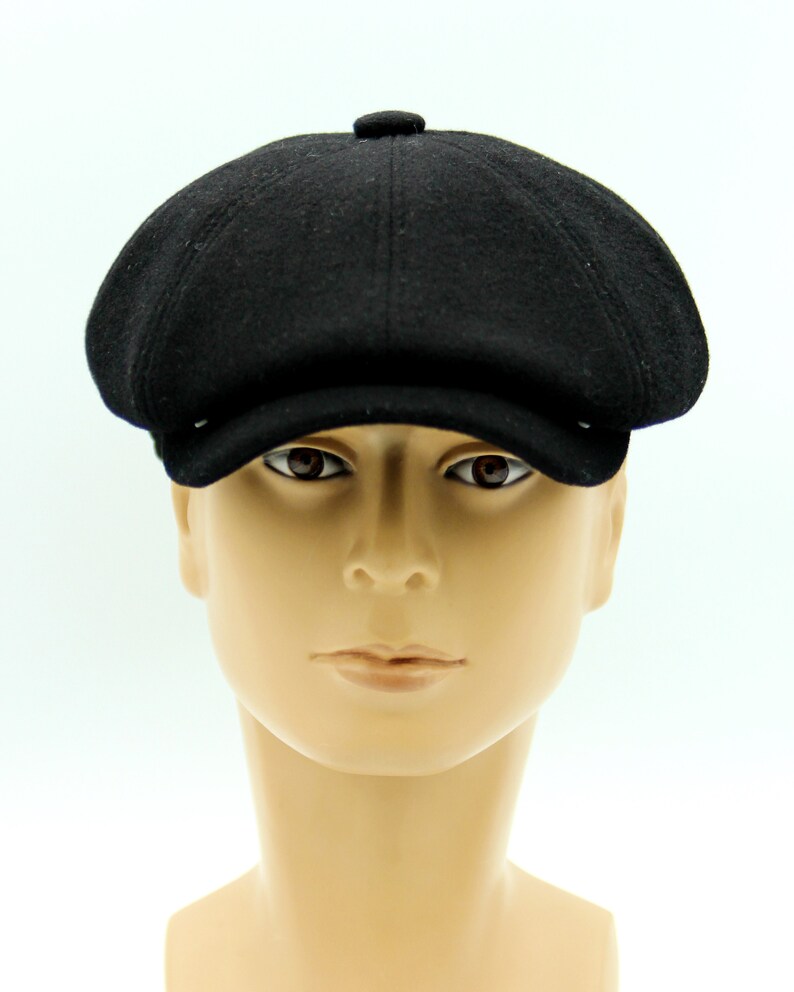Spring Men's Black Cashmere Newsboy Cap Baker Boy Hat. Etsy
