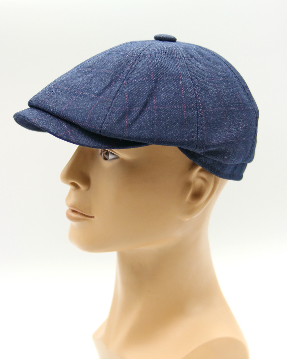 Men's Bakers Boy Hat Newsboy Cap Flat Blue. Etsy