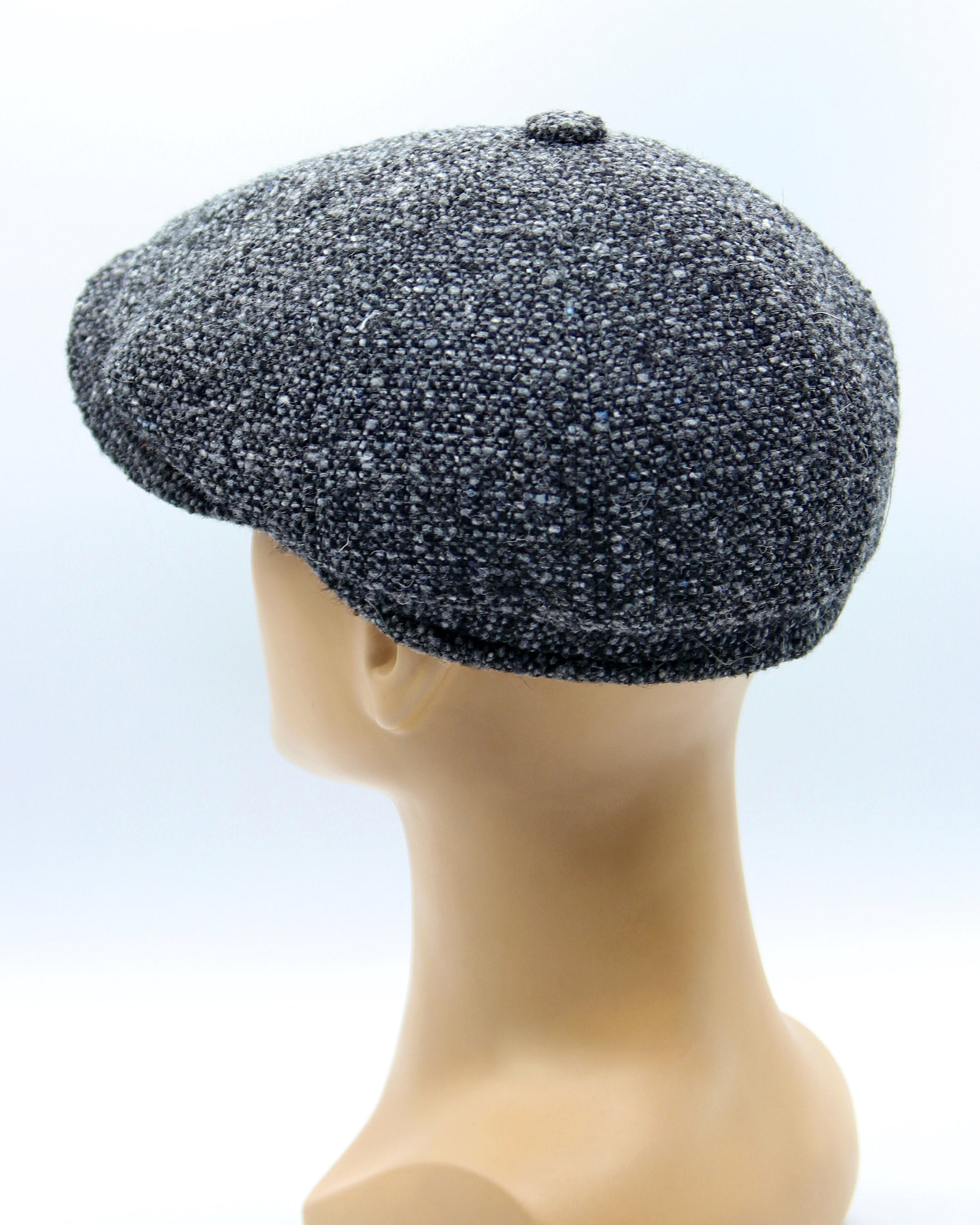 Men's Wool Tweed Newsboy Cap Grey. Etsy