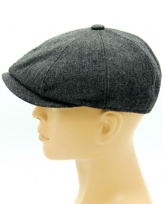 Vintage Hat Man Gatsby Baker Boy Gray Newsboy Cap Flat. 