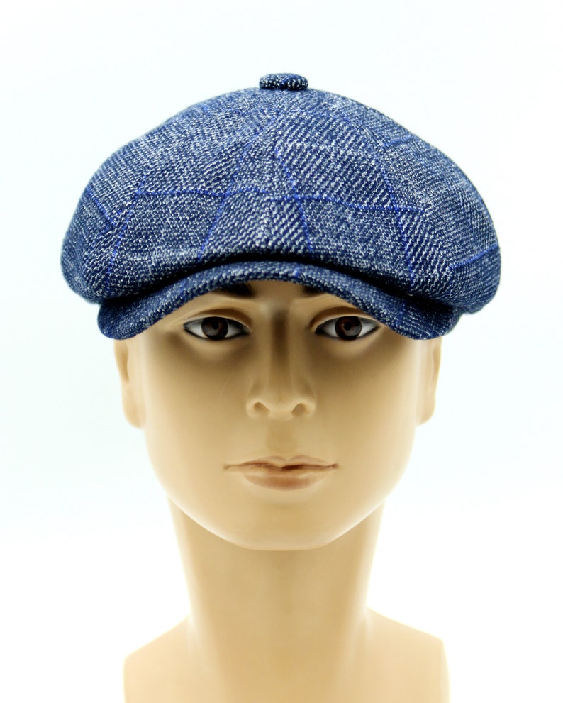 Men/'s autumn spring tweed newsboy cap men/'s checked cap.