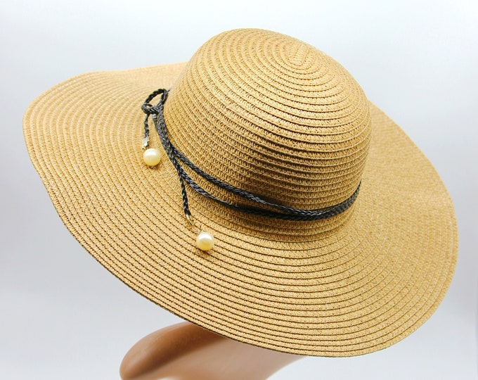 Summer hat floppy hat straw panama beach womens.