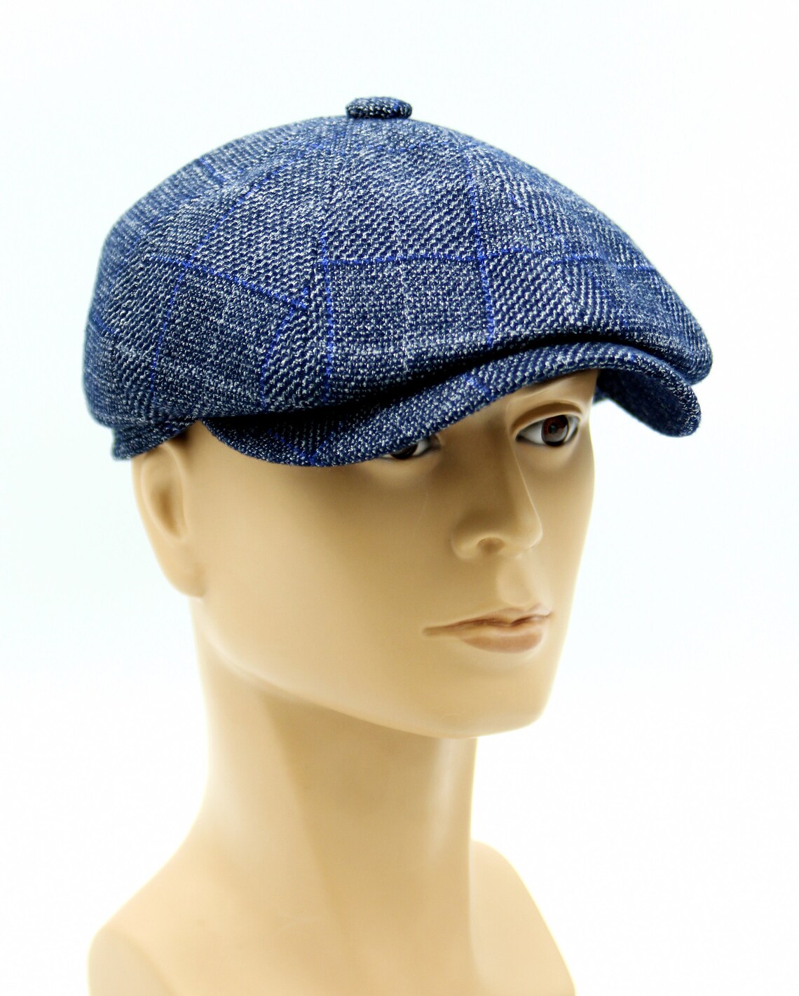 Men's Autumn Spring Tweed Newsboy Cap Baker Boy Hat. | Etsy
