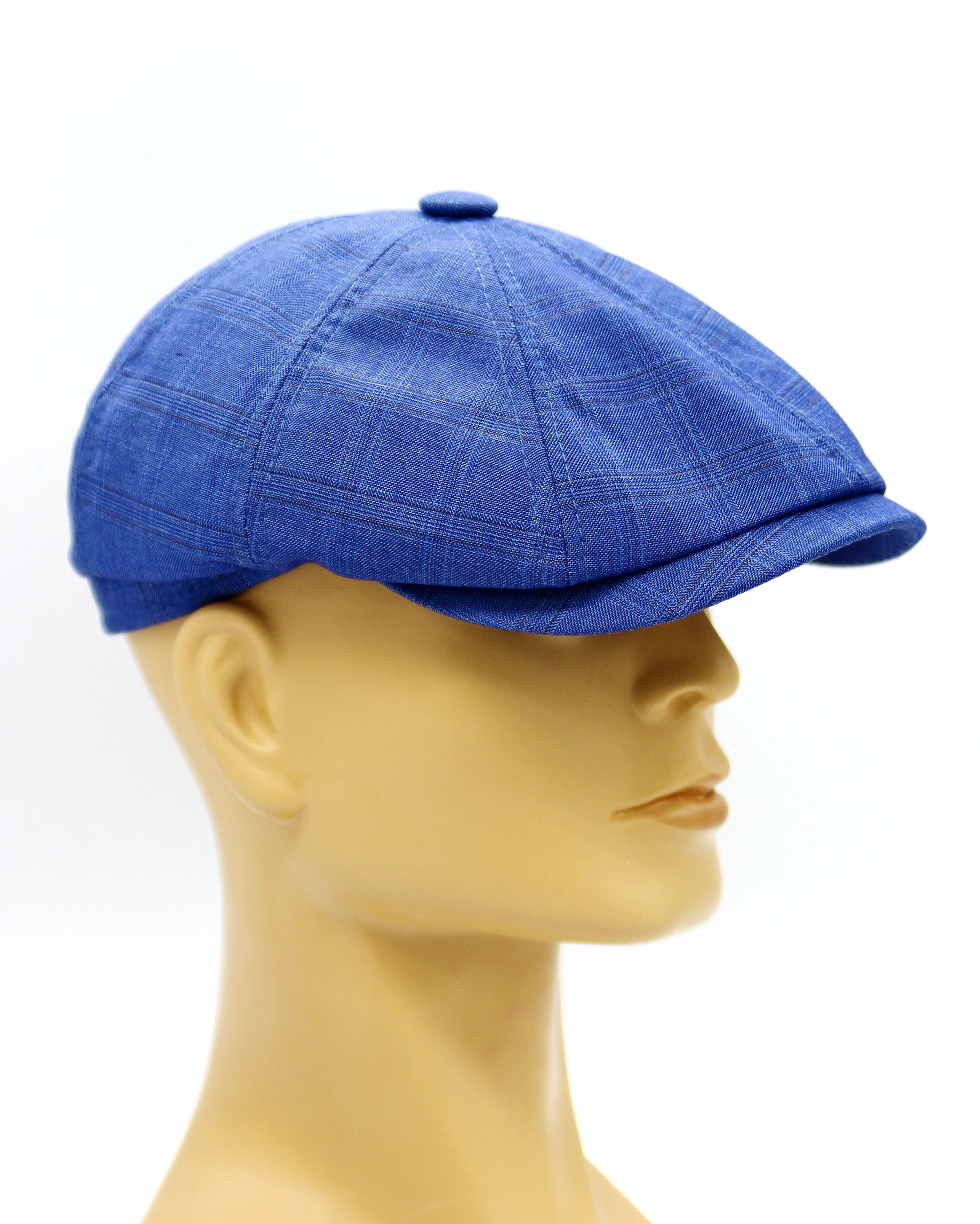 Men's newsboy cap is light blue summer hat. Etsy