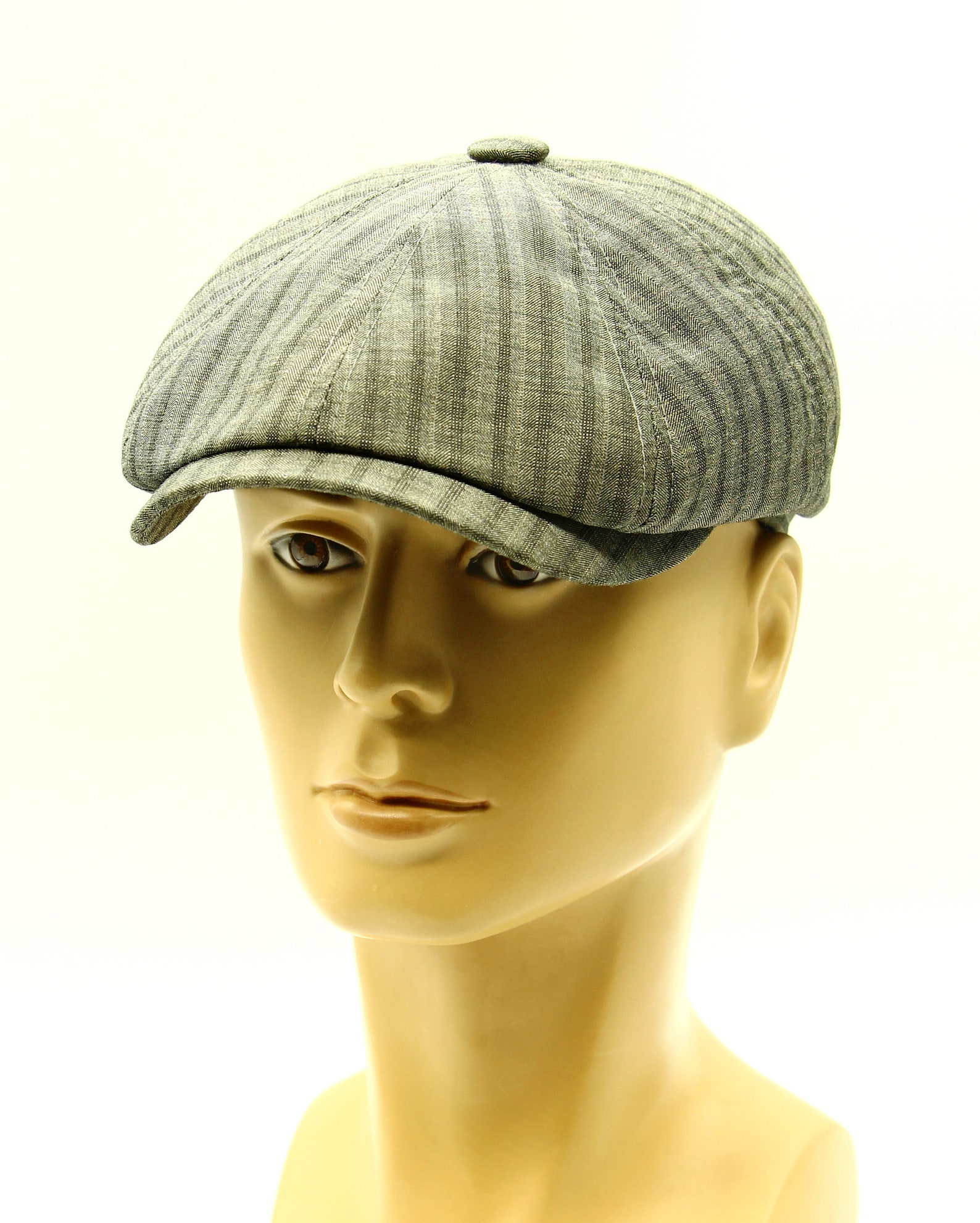 Men's Cap for Summer Newsboy Hat is Grey. Etsy
