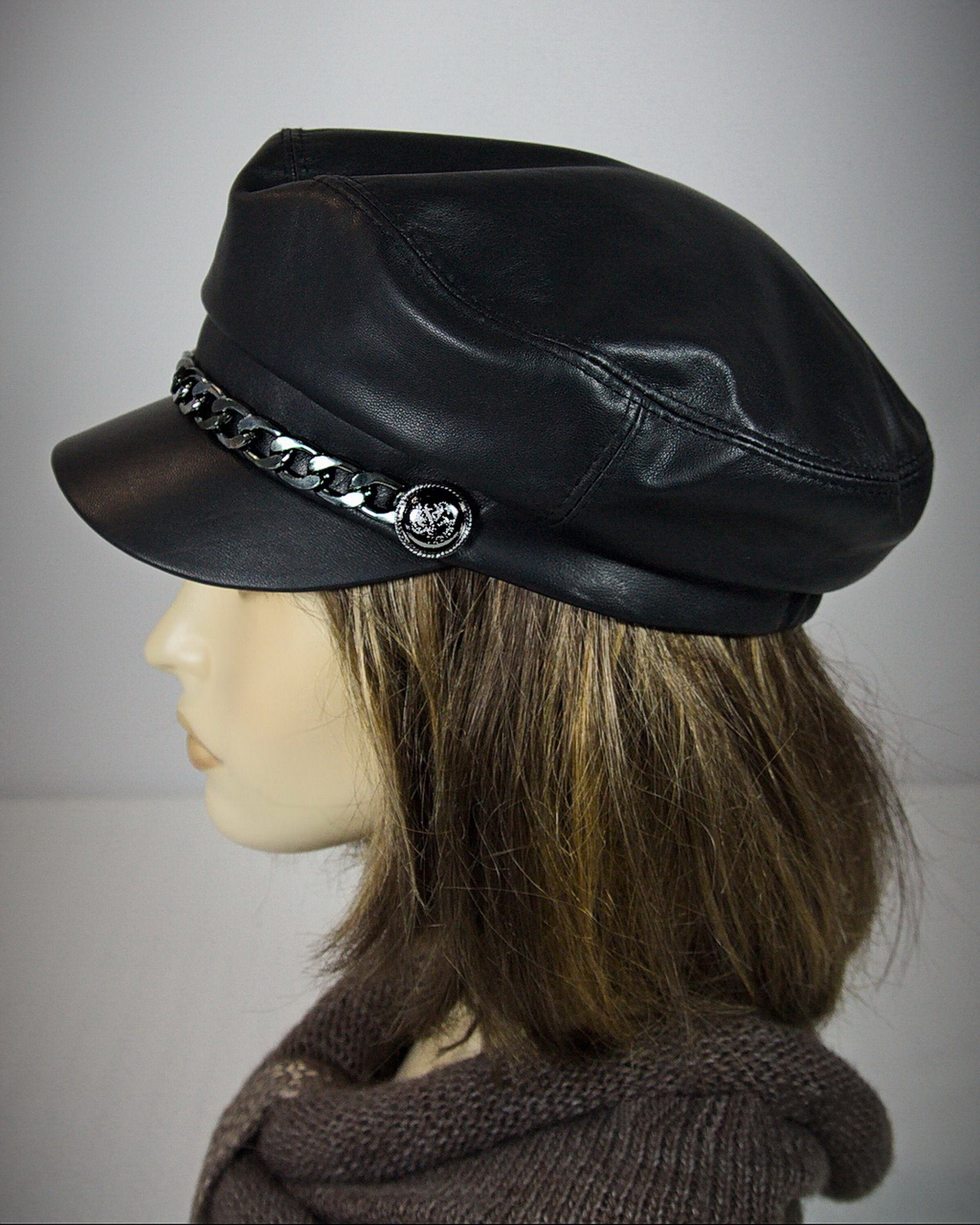 Baker Boy Cap Leather Cap Baker Boy Hat 