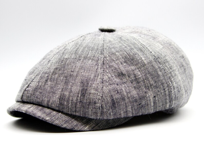 Best Mens Newsboy Cap Summer Linen Cap Grey. Etsy