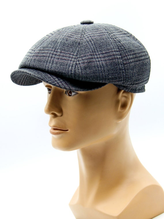 Men's Demi-season Newsboy Cap Gray | Etsy