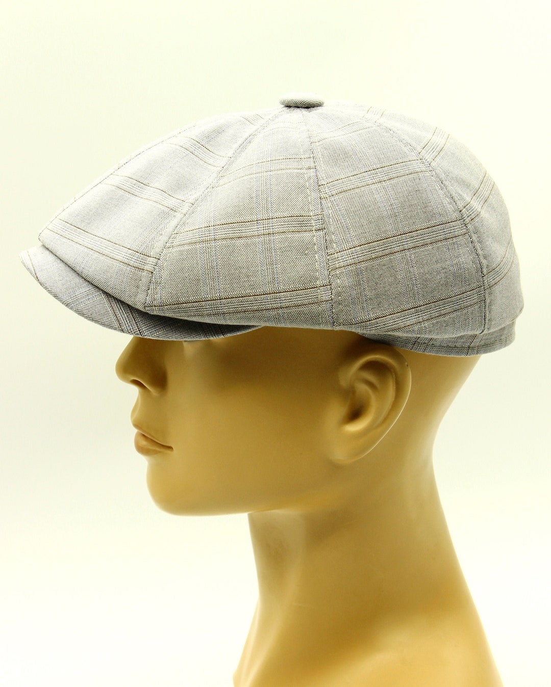Cap for Summer Men's Sun Newsboy Hat Light Blue. Etsy