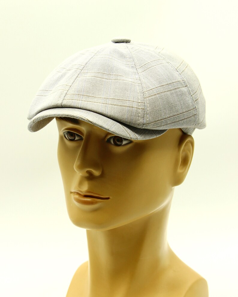 Cap for Summer Men's Sun Newsboy Hat Light Blue. Etsy