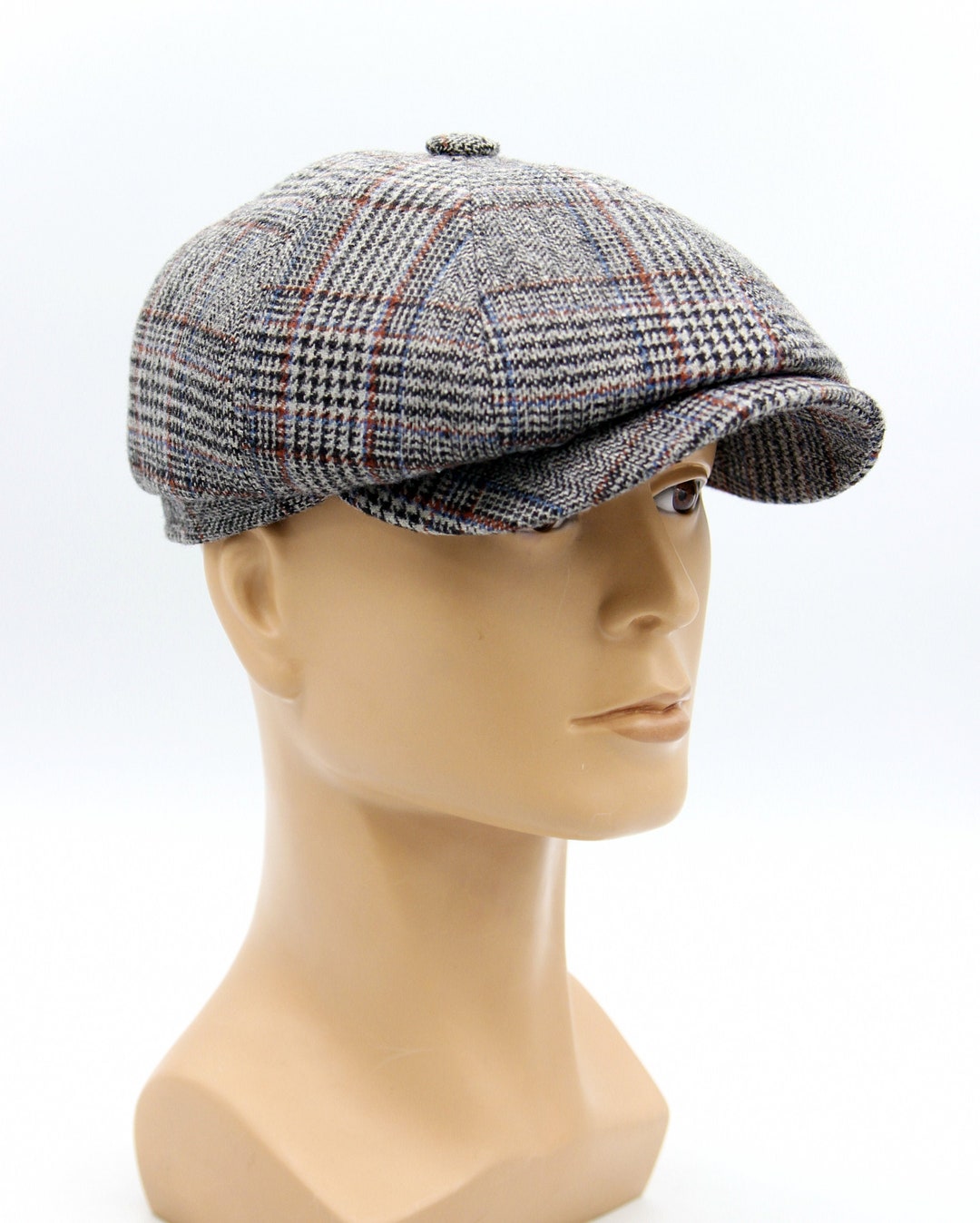 Men's Newsboy Cap Baker Boy Hat Wool Grey - Etsy