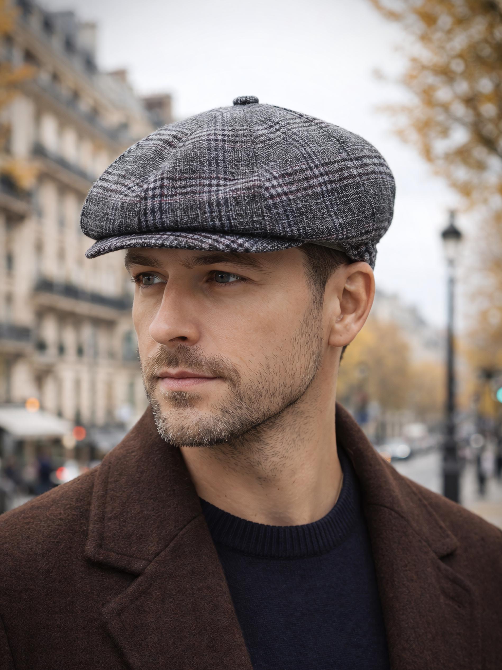 Slouchy Gray Newsboy Cap Handmade 8-panel Baker Boy Hat - Etsy