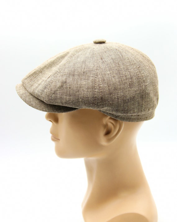 Cappellino estivo da uomo in lino miglior cappello newsboy | Etsy Italia