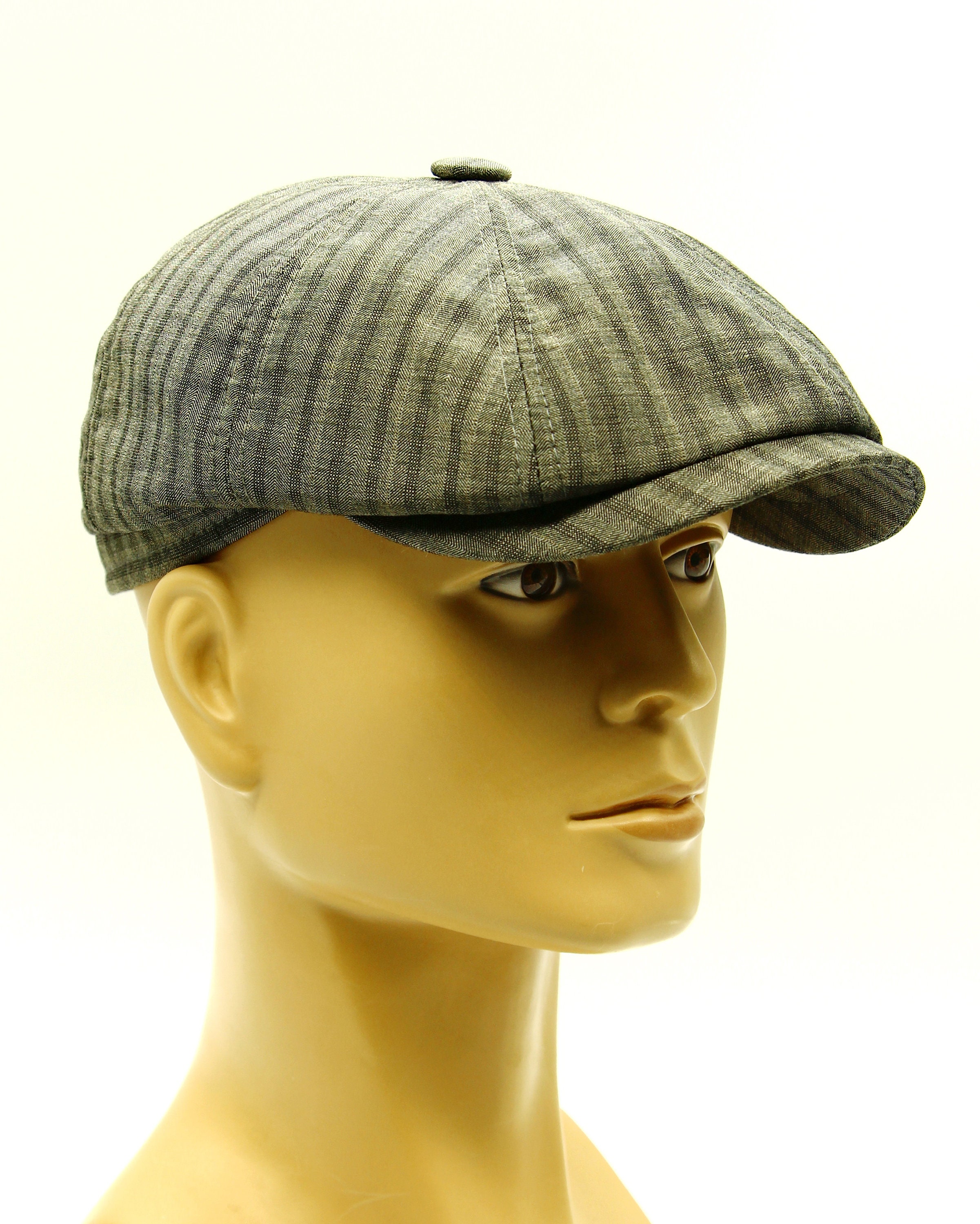 Men's Cap for Summer Newsboy Hat is Grey. | Etsy