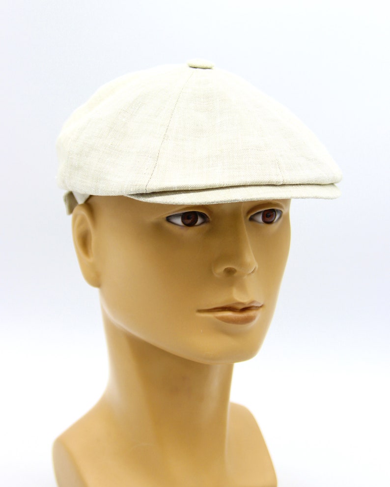 Summer Newsboy Hat Linen Cap Men. Etsy