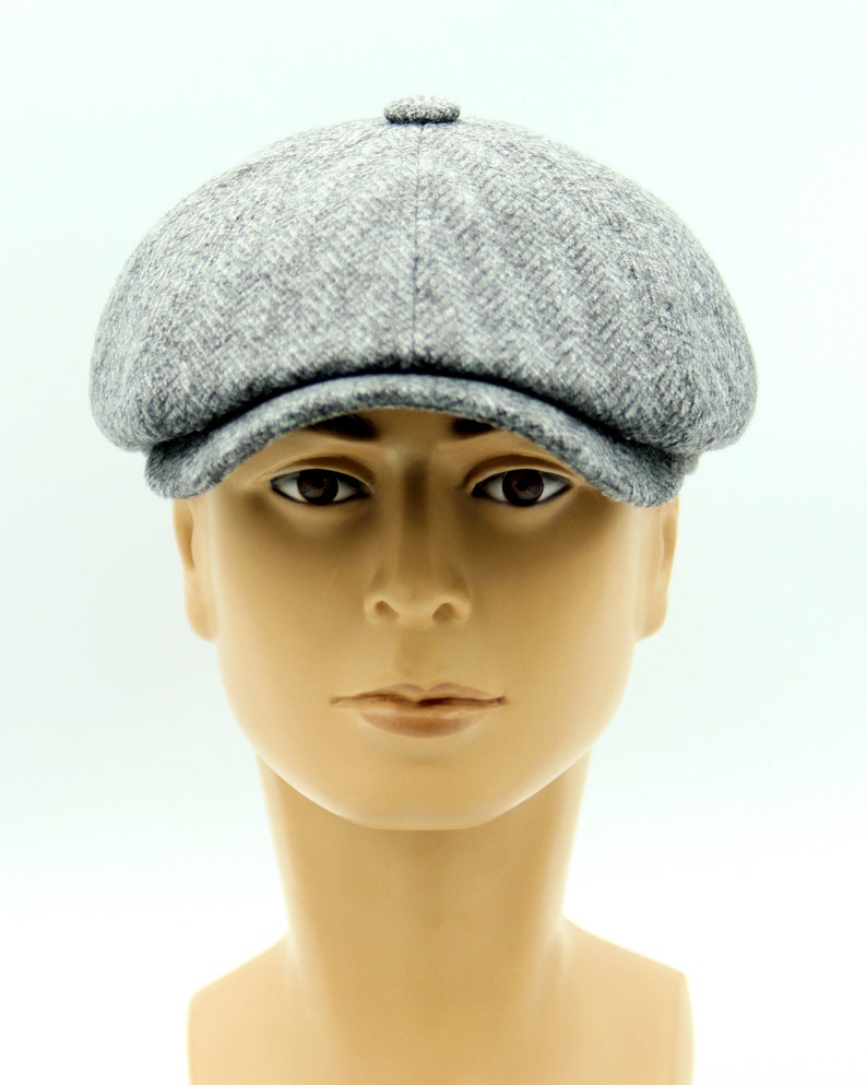 Mens Newsboy Cap Baker Boy Hat Grey Color Etsy