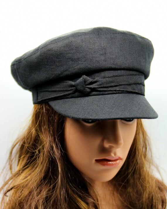 Women's Summer Linen Baker Boy Hat 