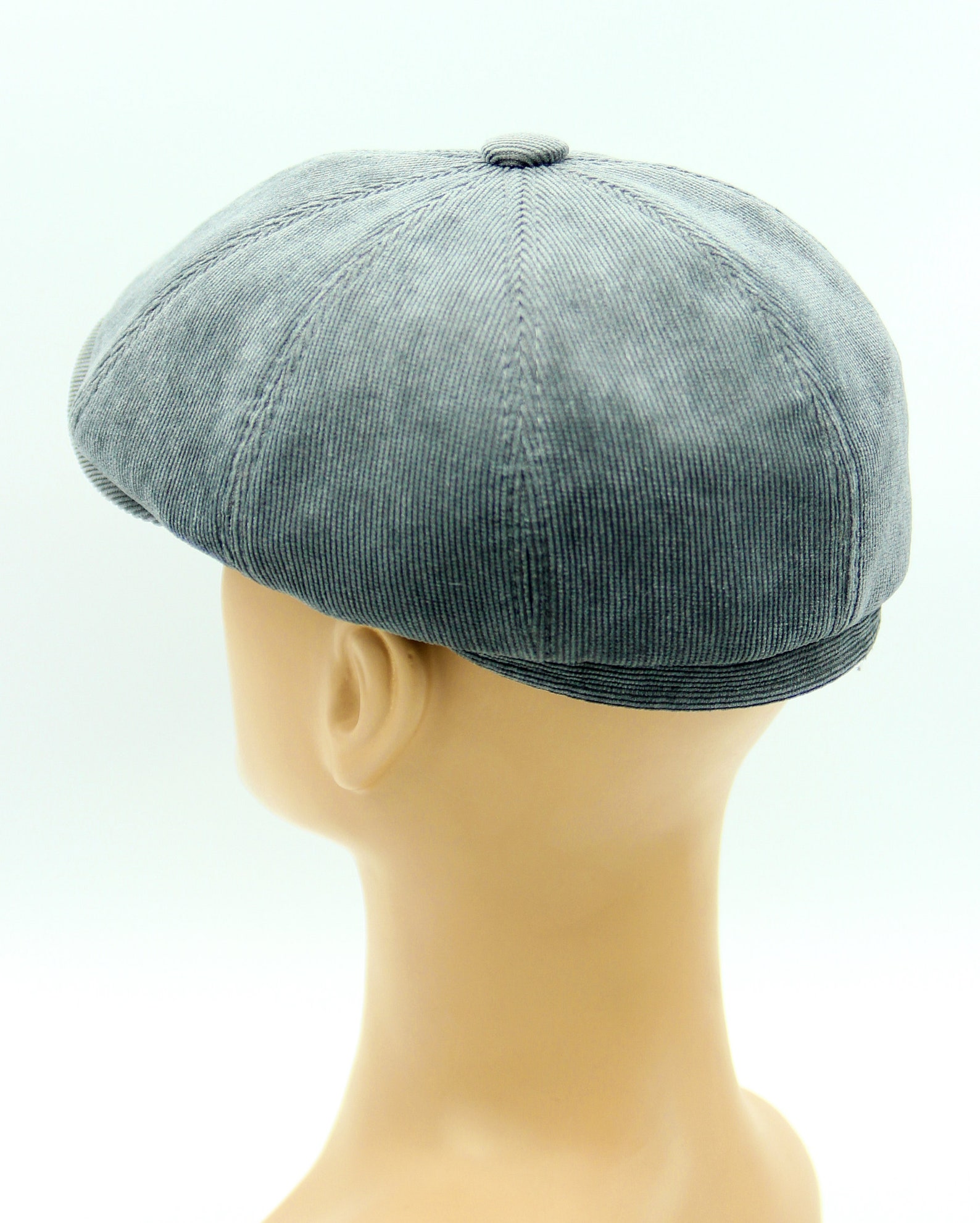 Velvet grey newsboy cap. Etsy
