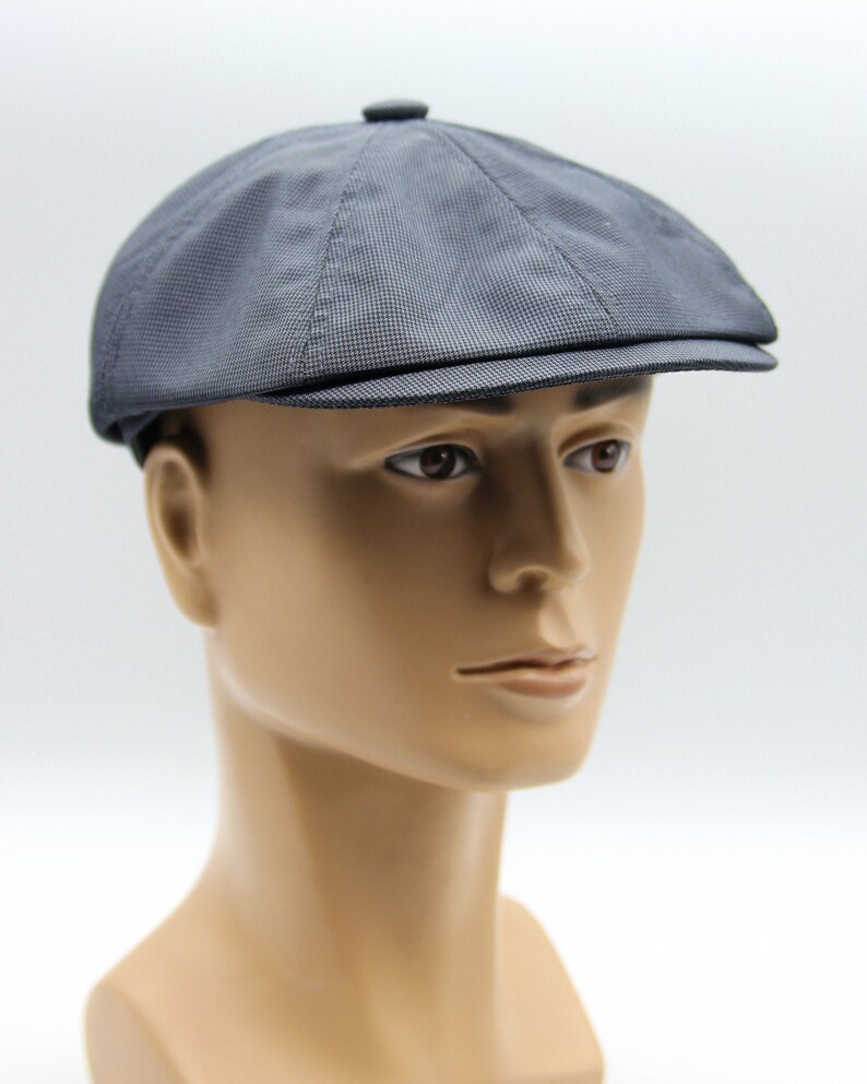 Cap for summer cap  newsboy hat is grey.