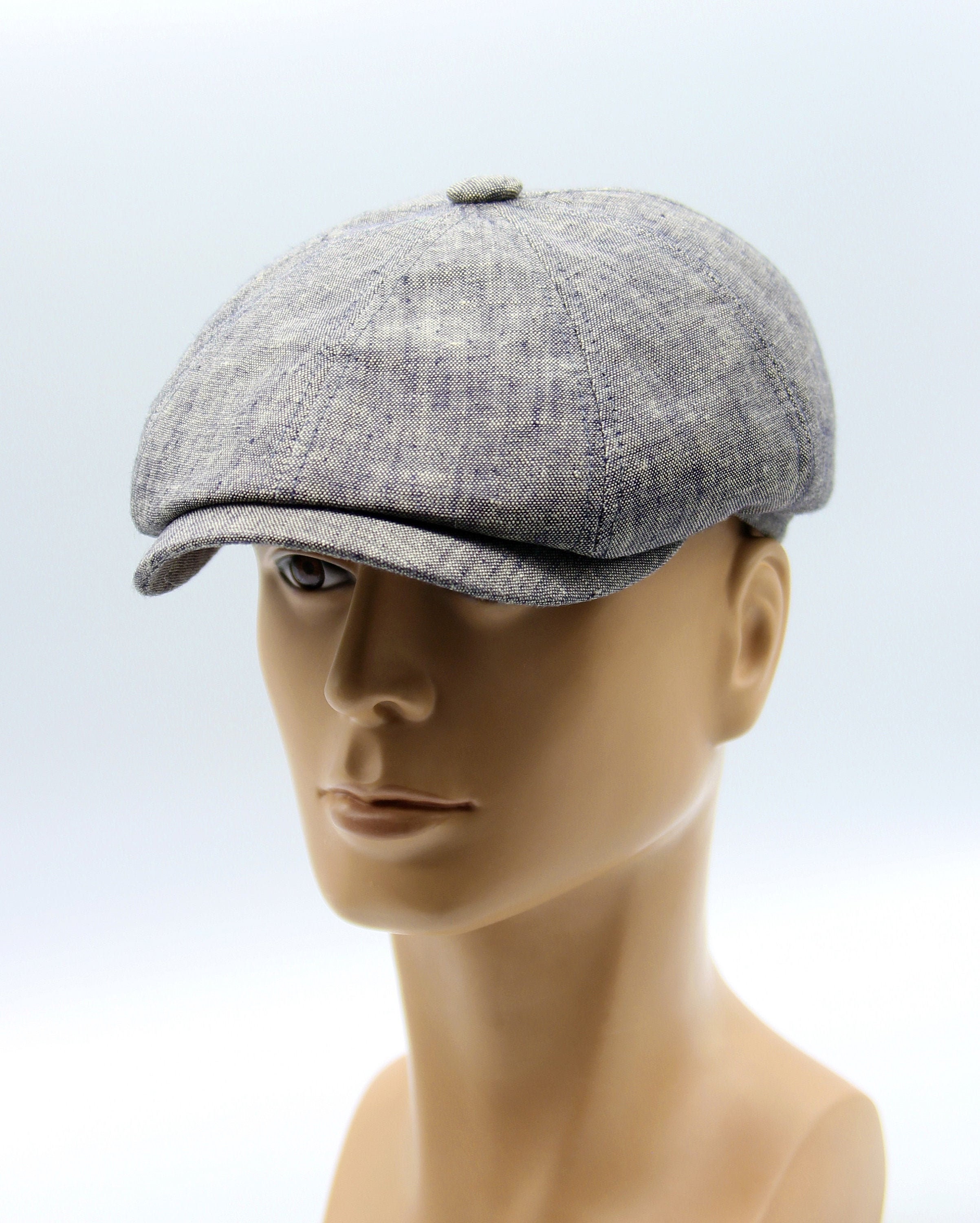 Men's Summer Linen Cap Best Newsboy Hat Grey - Etsy