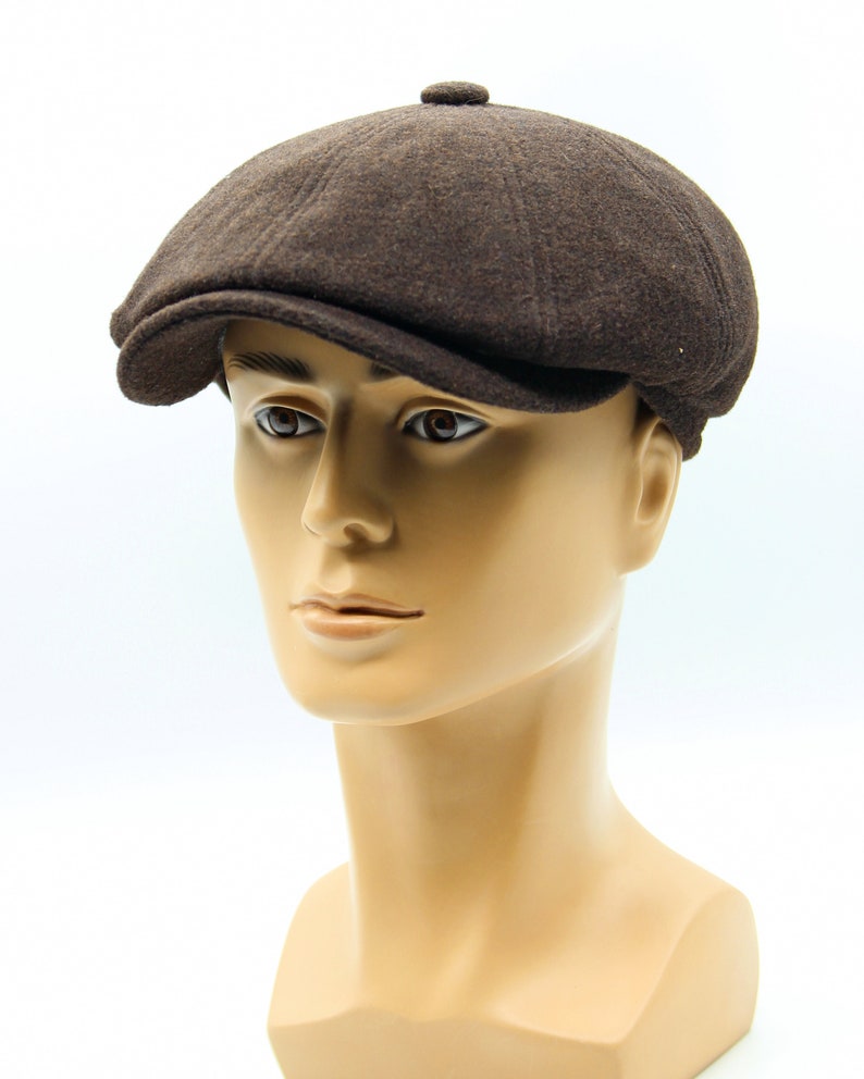 Brown newsboy cap wool baker boy hat Etsy
