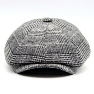 Grey Newsboy Cap Flat Wool Men's Bakers Boy Hat. - Etsy