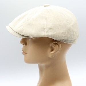 Summer Beige Newsboy Hat Men's Cotton Cap Trendy - Etsy