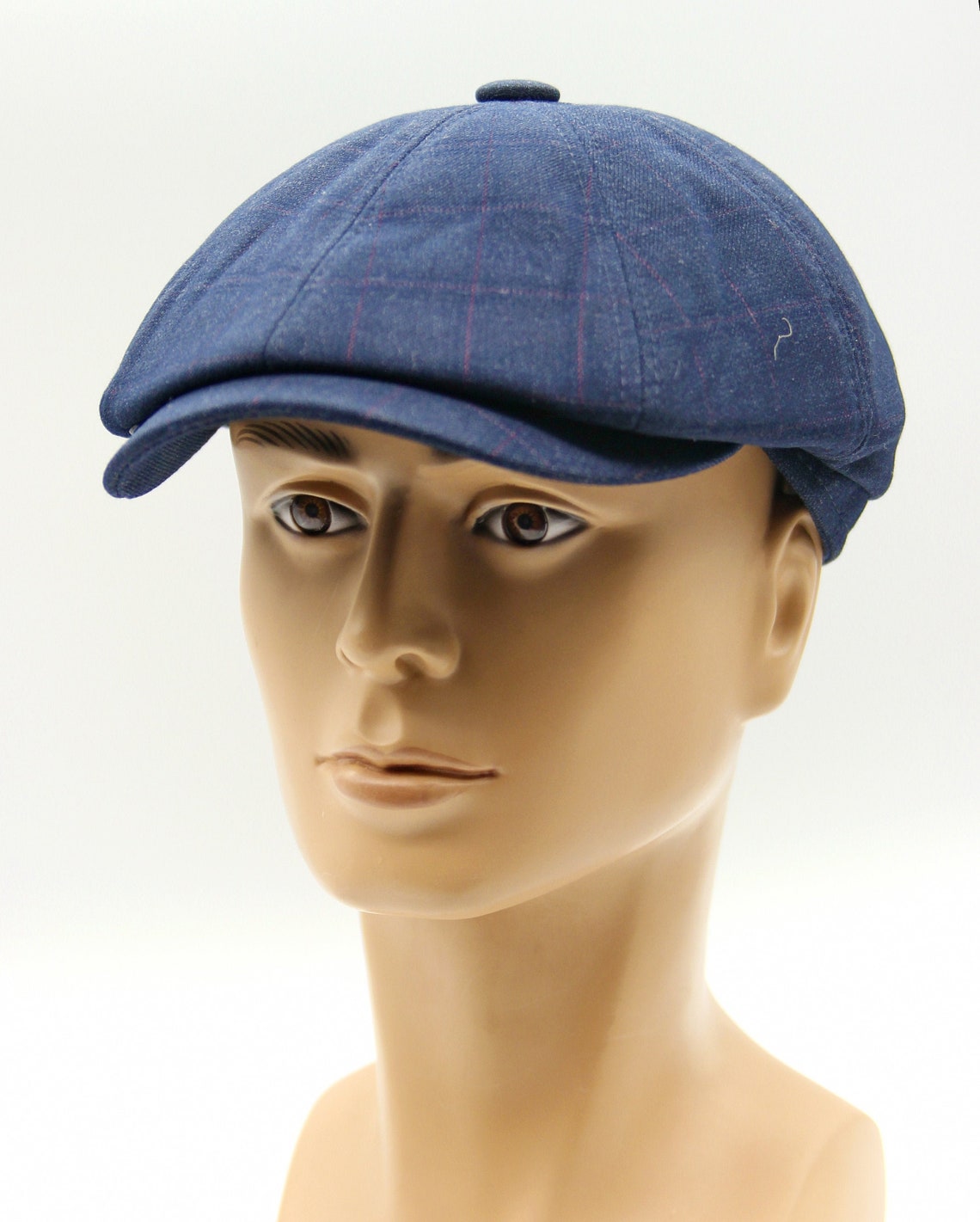Men's Bakers Boy Hat Newsboy Cap Flat Blue. Etsy