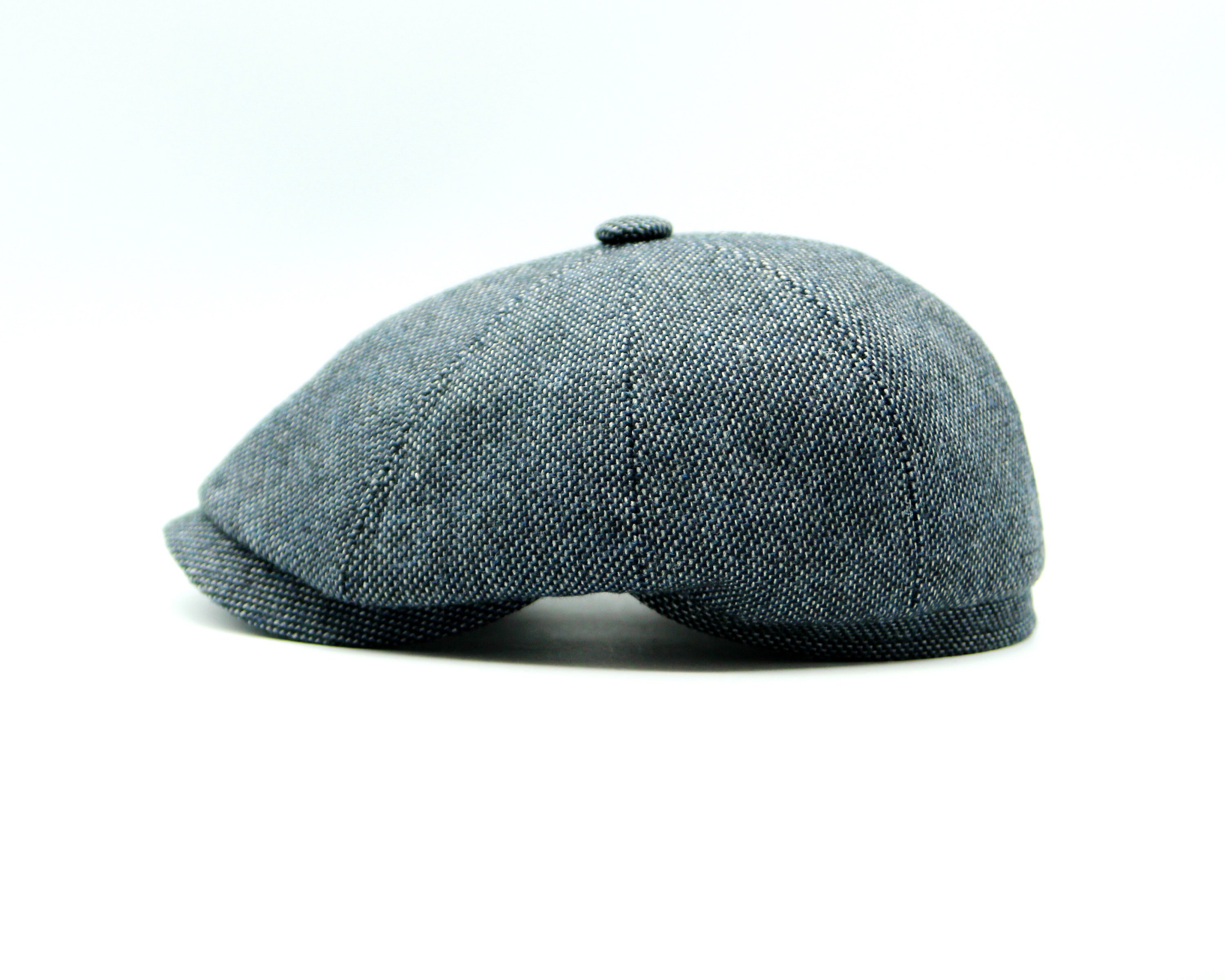 Newsboy hat man baker boy vintage cap grey - blue. - Hats & Caps