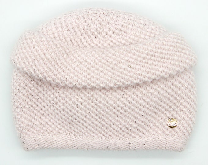 Women slouchy knitted hats lilac