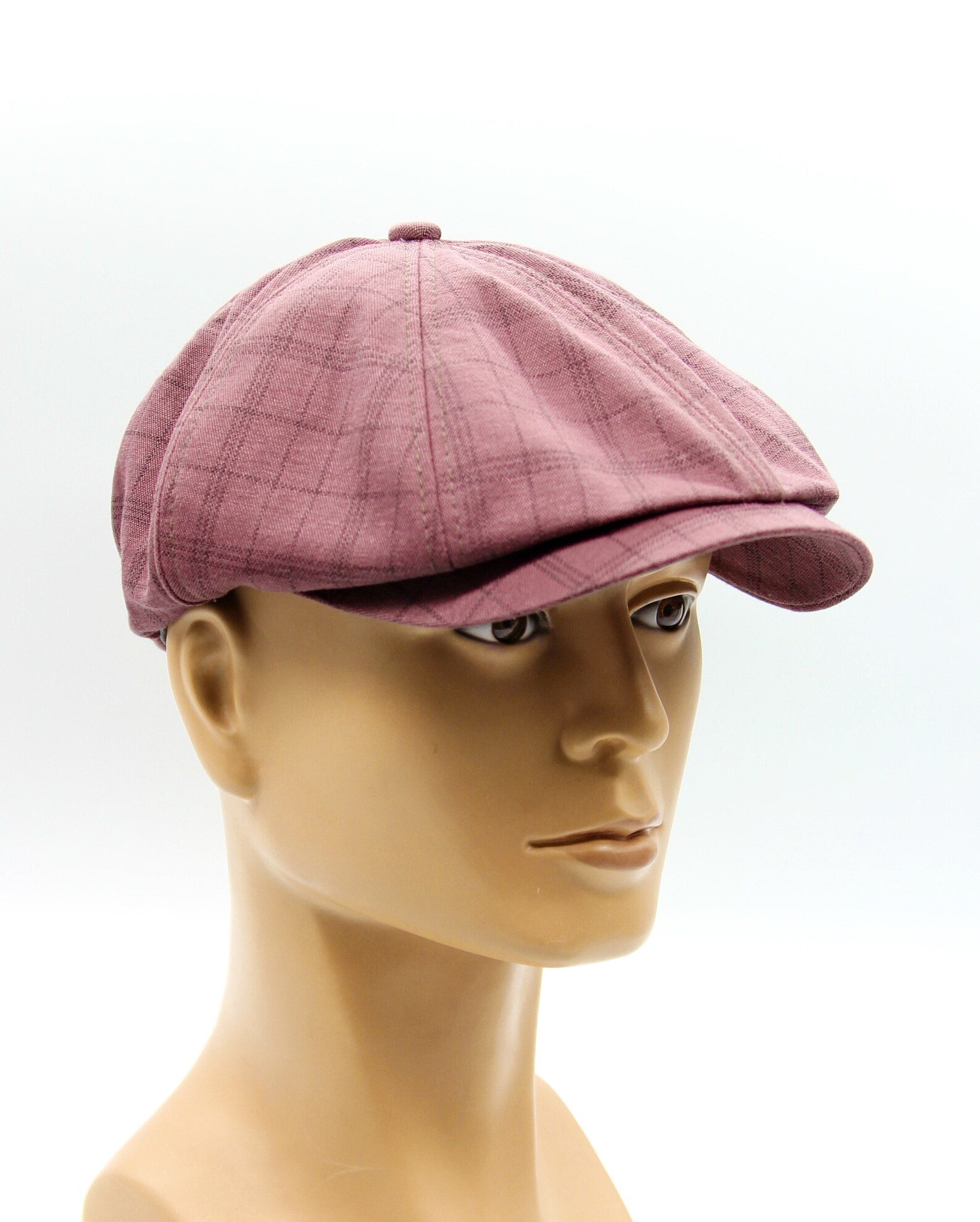 Summer Newsboy Hat Burgundy Men's Cap Etsy