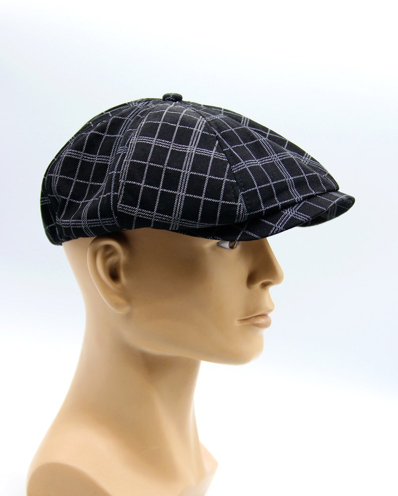 Summer Newsboy Cap Men's Black Etsy