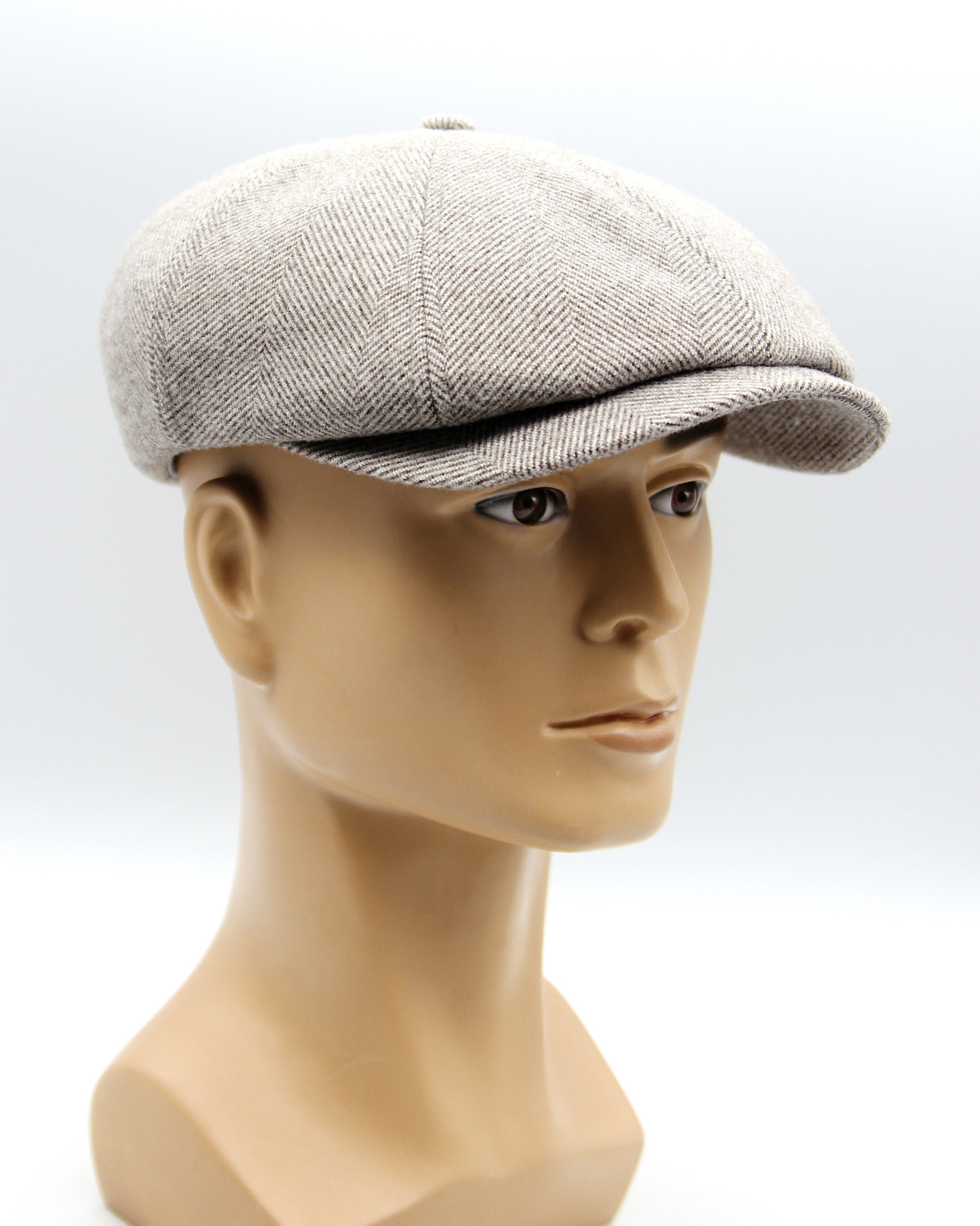 Baker Boy Hat Men's Newsboy Slouchy Cap 8 Panel. - Etsy