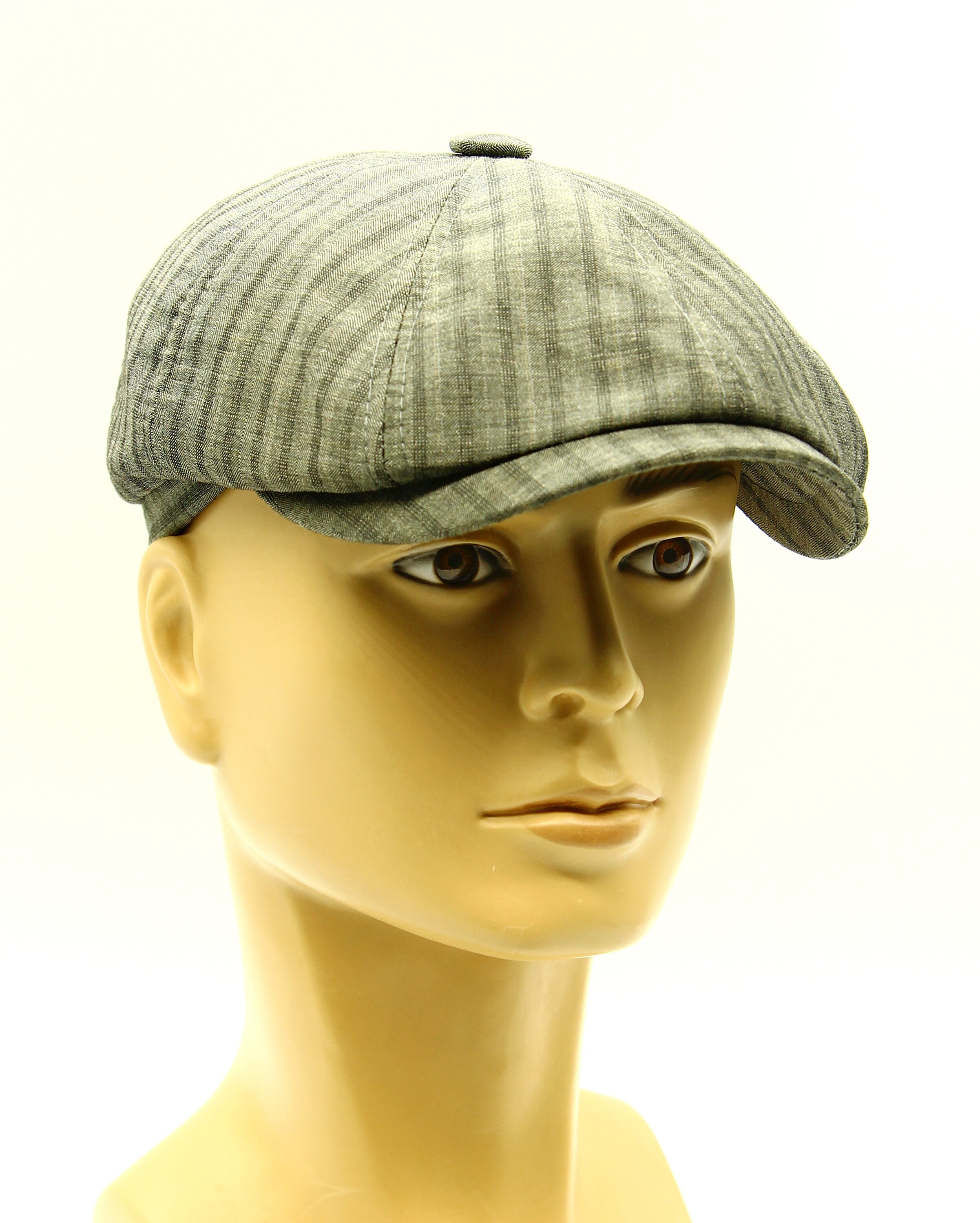Men's Cap for Summer Newsboy Hat is Grey. | Etsy