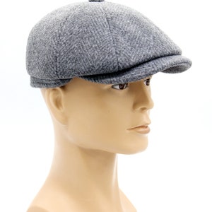 Men's Cap Baker Boy Wool Newsboy Hat Gray - Etsy