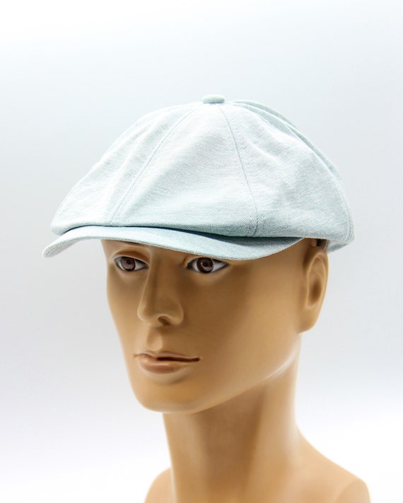 Handmade Cotton Newsboy Cap: Men display picture 3