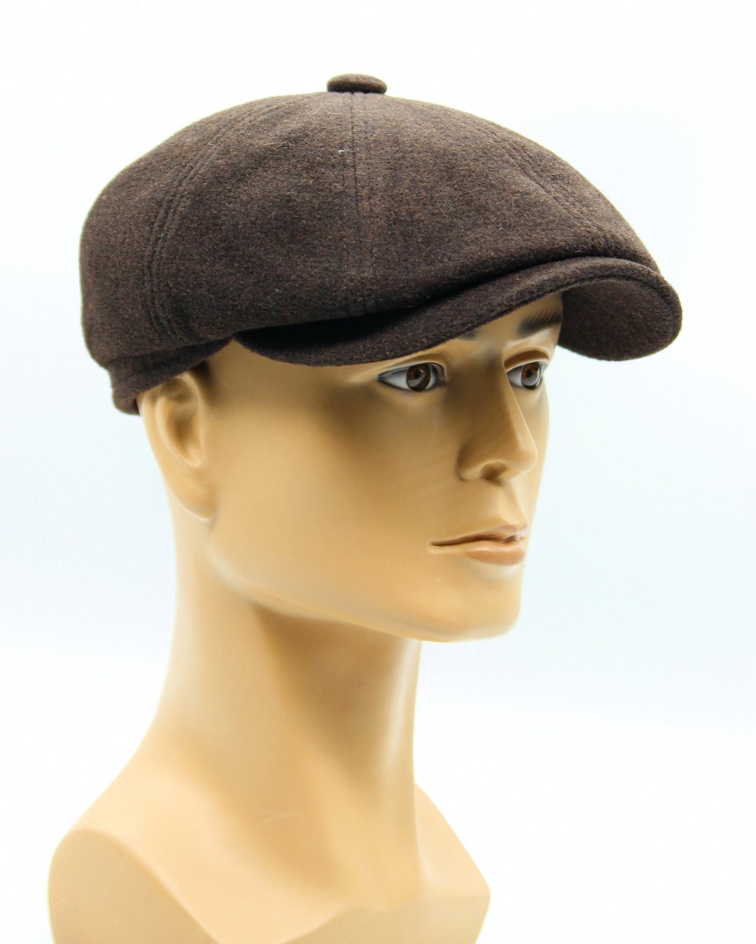 Brown Newsboy Cap Wool Baker Boy Hat - Etsy