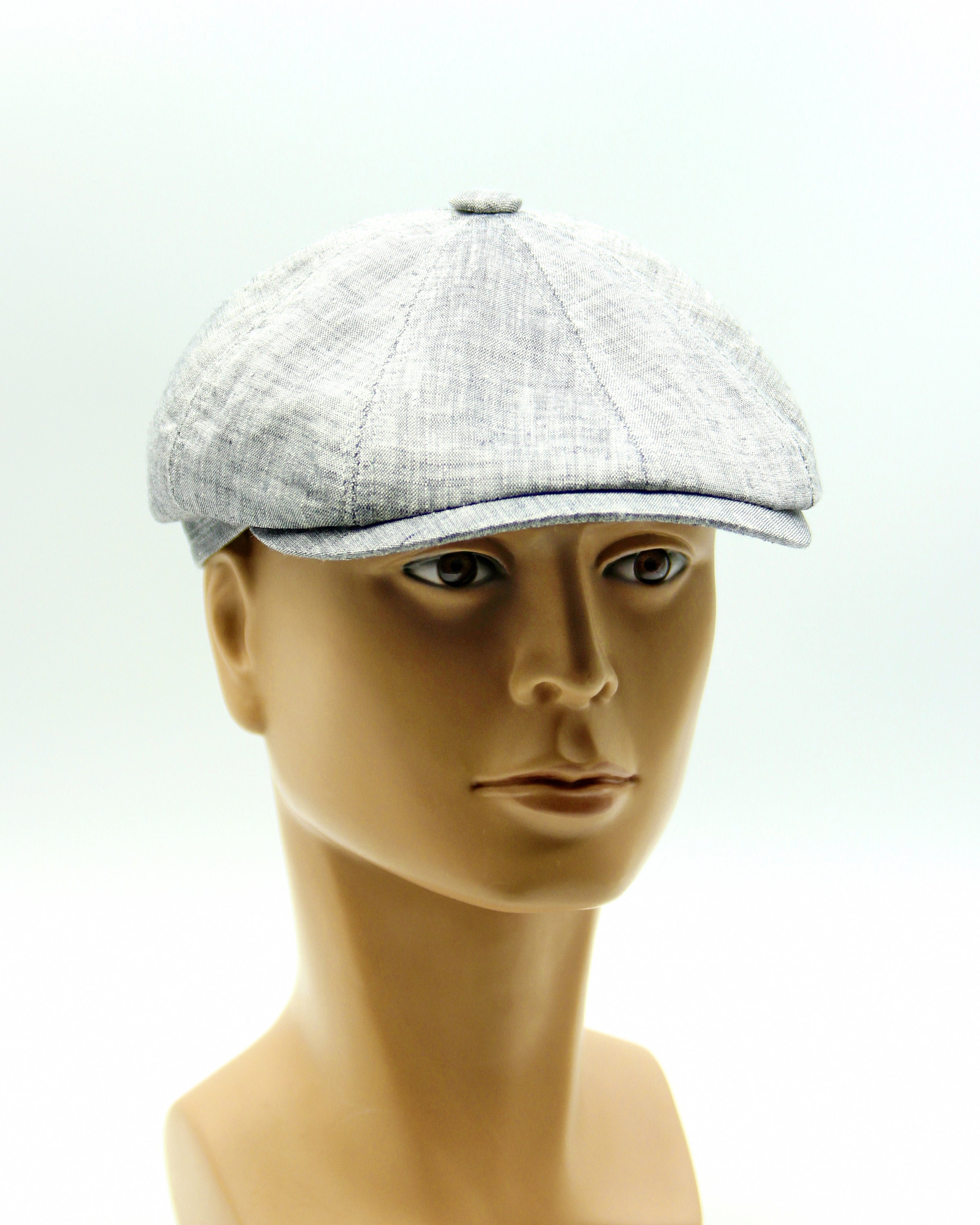 Best mens newsboy cap summer linen cap grey. Etsy