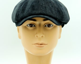 Black Velvet Newsboy Cap: Handmade Baker Boy Hat, Luxury Vintage