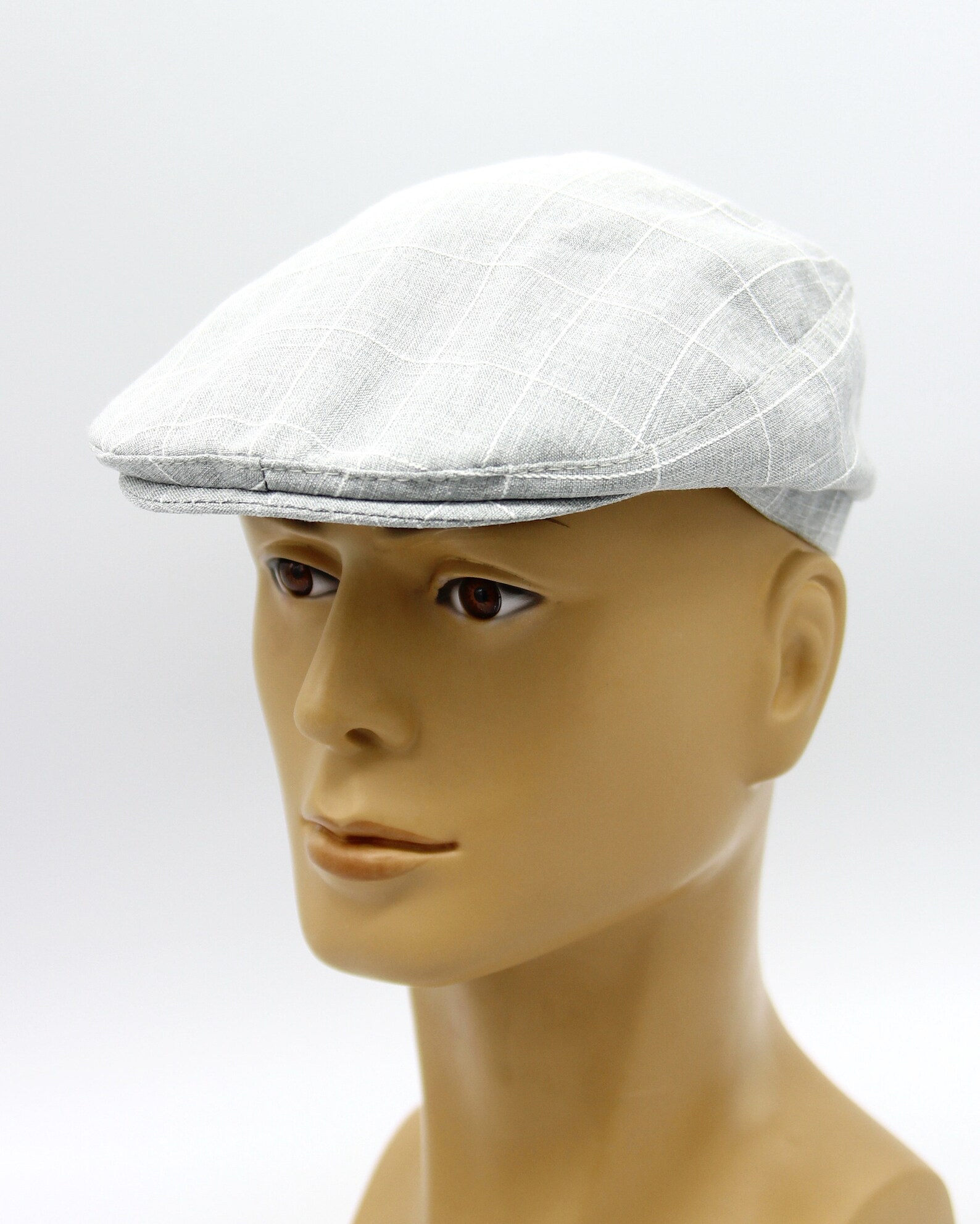 Summer linen men flat cap. Etsy