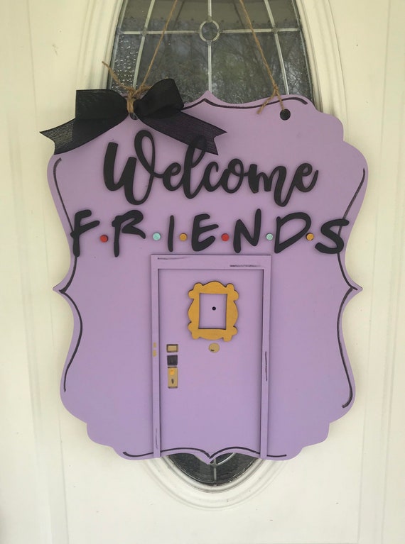 Friends Purple Raised Wood Door Hanger Friends TV Etsy
