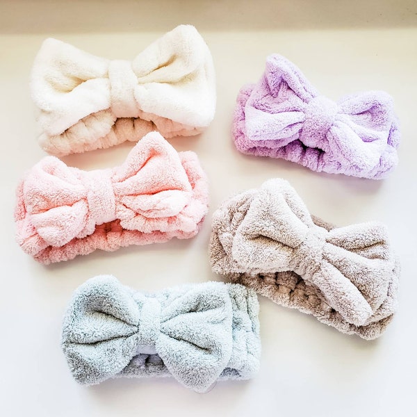 Bow Face Wash Head Band