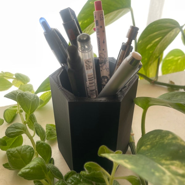 Hexagon Pencil Pen Holder 3D Printed 20 Pencils