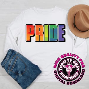Pride Rainbow Png, LGBTQ+ png, Gay Pride Instant Download, Gay PNG, Rainbow n Png, Instant Download, DTF, Printable png, Digital Download