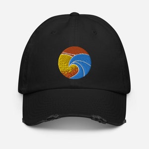 Vintage Retro Wave Sun Baseball Cap - Baseball Cap